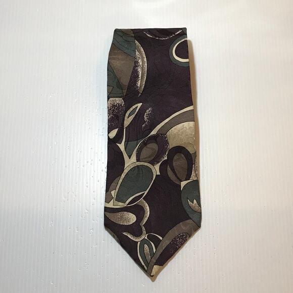 417 by Van Heusen Vintage Silk Geometric Classic Wide Men Necktie - Picture 1 of 5